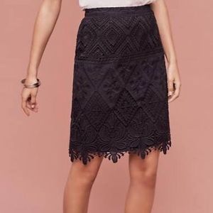 Anthropologie Moulinette Soeurs Lace Pencil Skirt